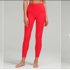 Lululemon Size 4 Align High Rise Carnation Red Leggings 25” new with tag